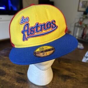 New Era Houston Astros Los Astros Columbia 59FIFTY Hat Cap Sz. 7 NEW MLB